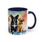 Multicoloured Doggies 2 Accent Mug 11oz