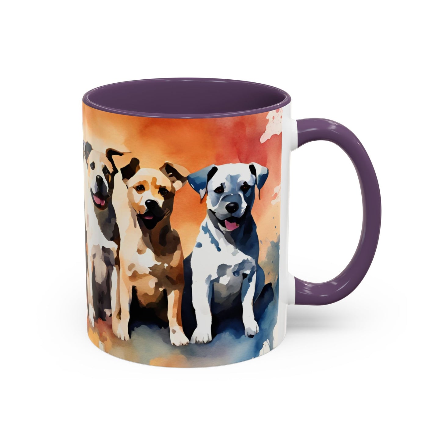 Multicoloured Doggies 4 Accent Mug 11oz