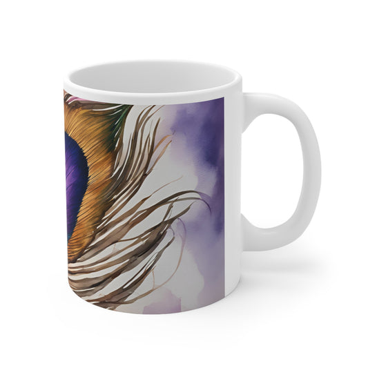 Peacock Feather 05 Mug - Nature's Beauty Collection
