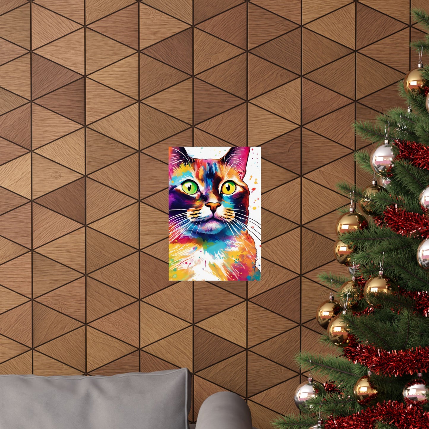 Multicolored Pussycat 3 Matte Vertical Poster