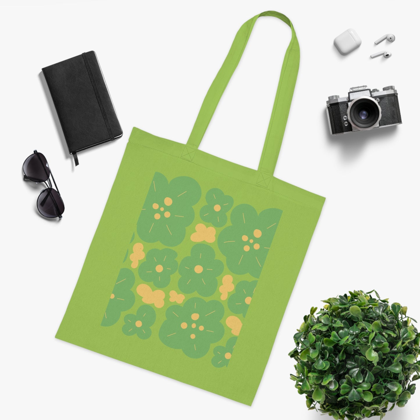 Abstract flowers 07 Cotton Tote