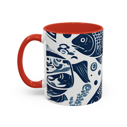Fish 02 Accent Coffee Mug (11oz)