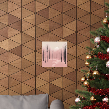 Lonely Forest Pink 28 Matte Square Posters