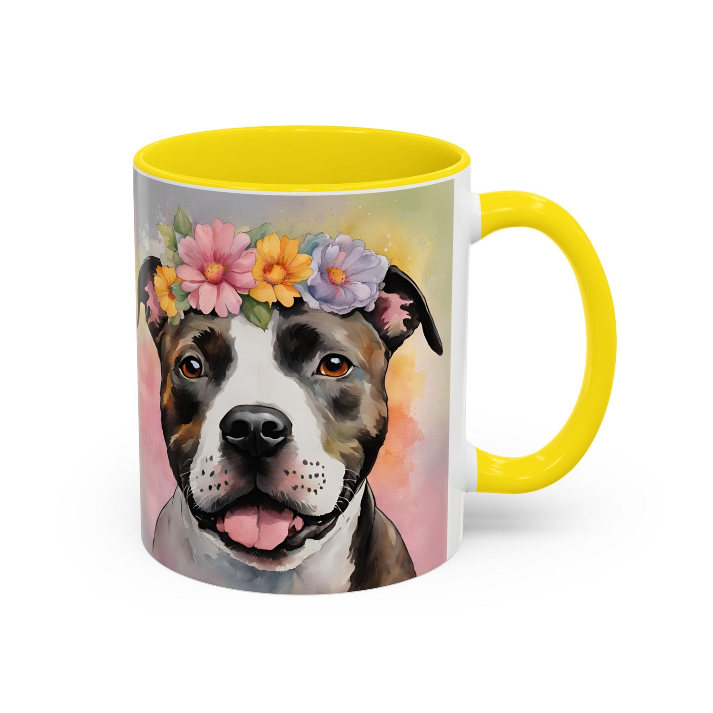Staffordshire Bull Terrier 01 Accent Coffee Mug - Dog Lover Gift