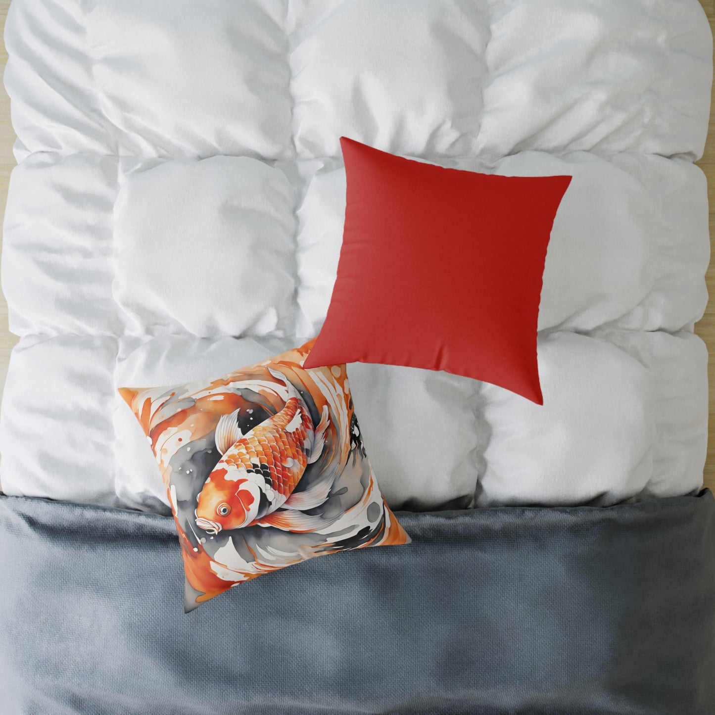 Koi Carp 02 Poly Pillow - Natures Beauty Design