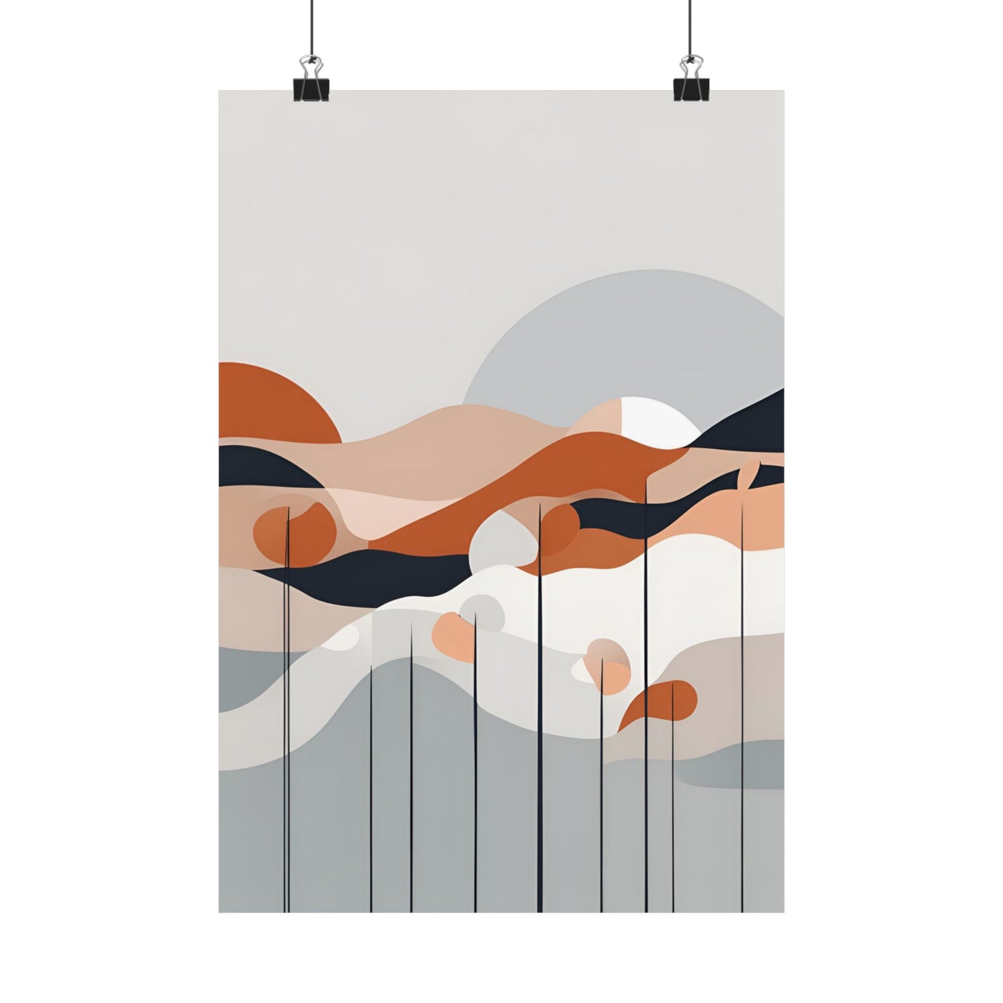 Retro abstract 2 Matte Vertical Posters