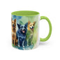 Multicoloured Doggies 10 Accent Mug 11oz