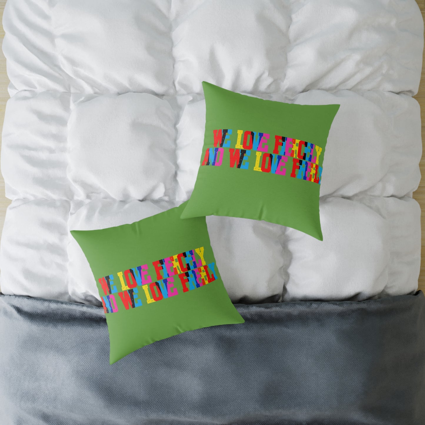 We Love Fiercely And We Love Freely Poly Pillow