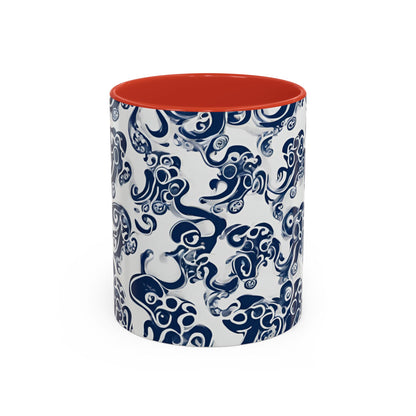 Octopus 2 Accent Coffee Mug (11oz)