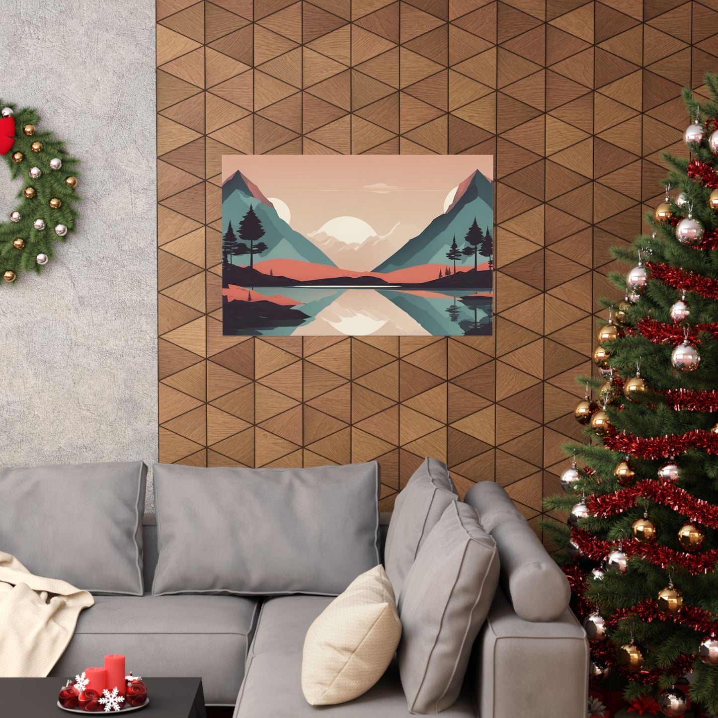 Retro mountains 3 Matte Horizontal Posters