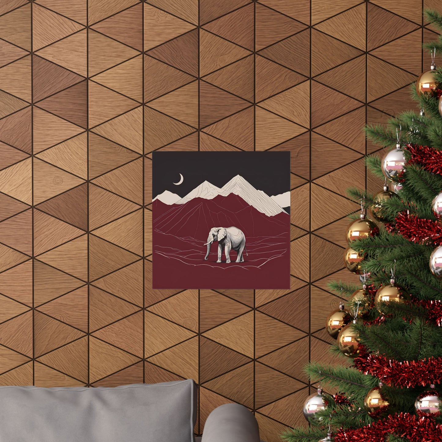 Lone Collection Elephant 4 Matte Square Posters