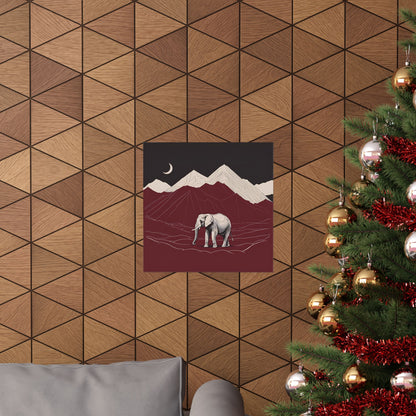 Lone Collection Elephant 4 Matte Square Posters