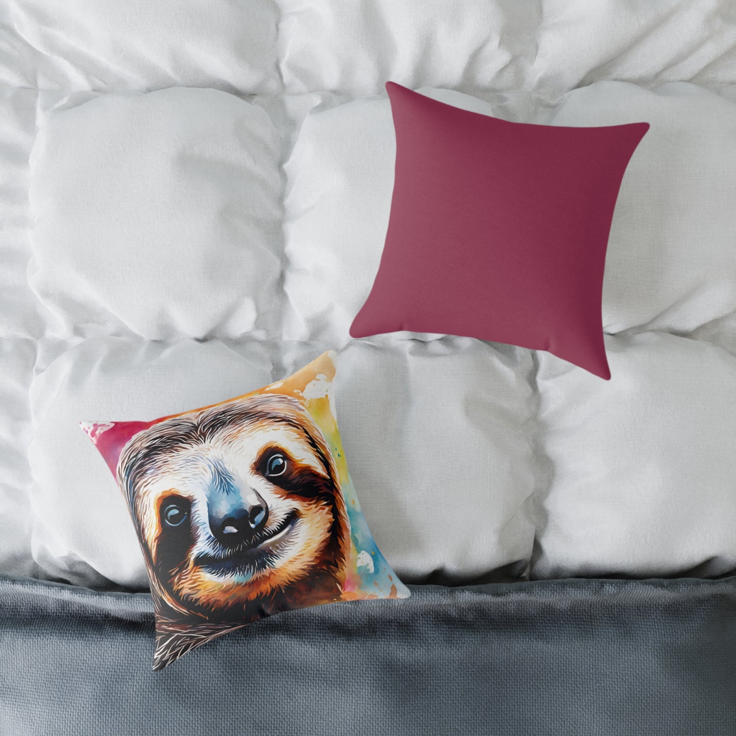 Sloth 02 Poly Pillow - Natures Beauty Design