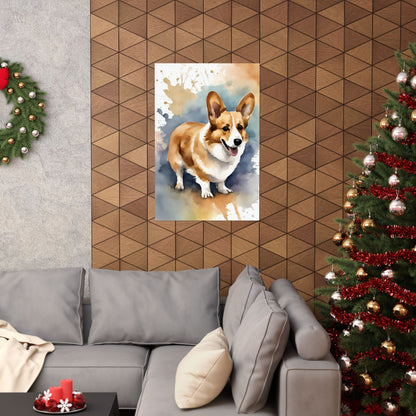Dogs Corgi 03 Matte Vertical Poster