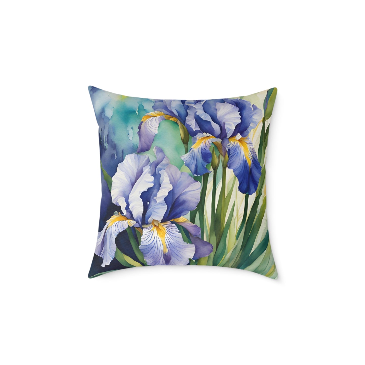 Irises 01 Poly Pillow - Natures Beauty Design