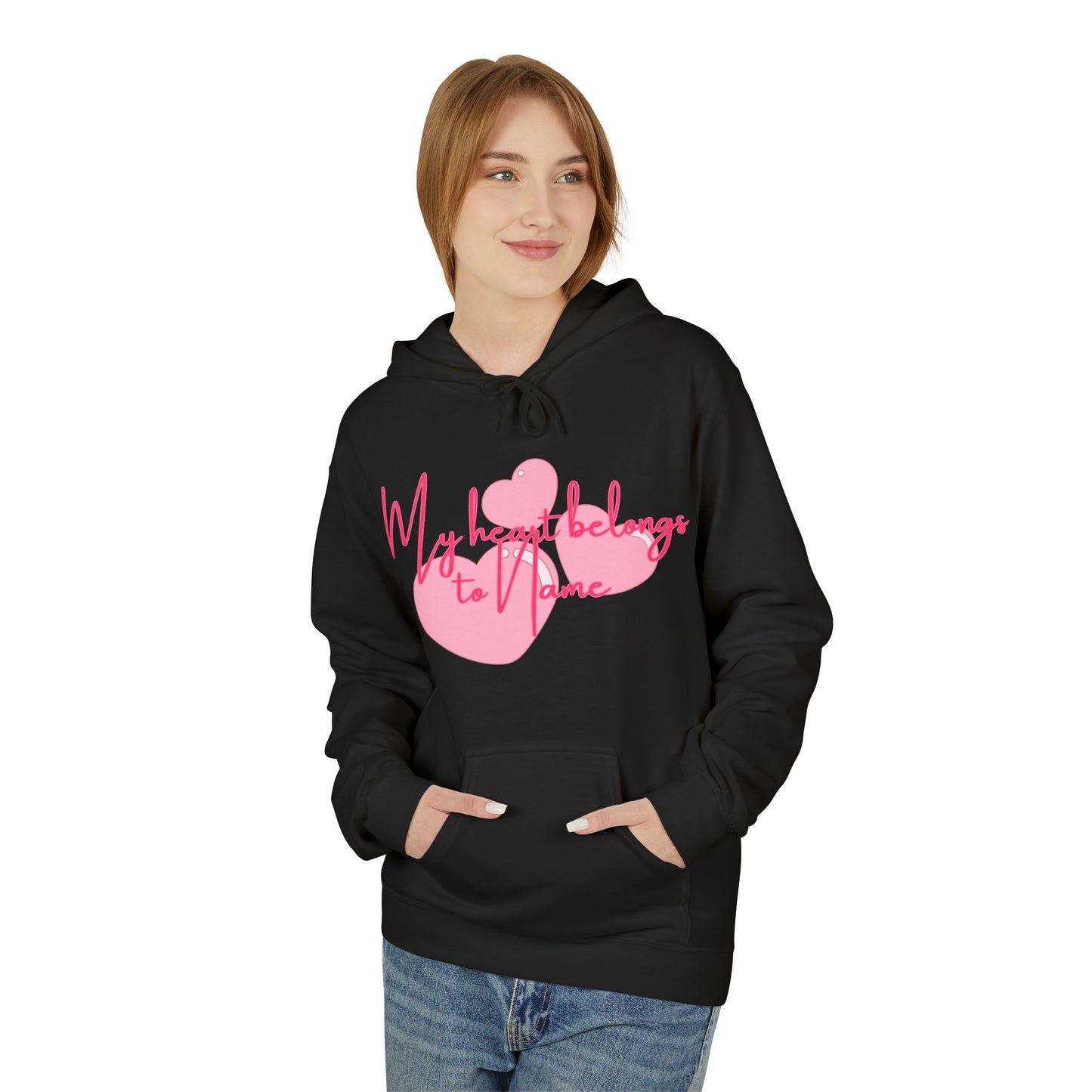 (Personalizable) My Heart Belongs To NAME Unisex Valentines Hoodie