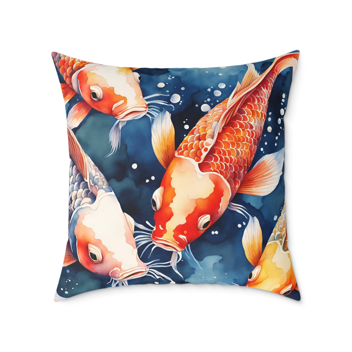 Koi Carp 03 Poly Pillow - Natures Beauty Design