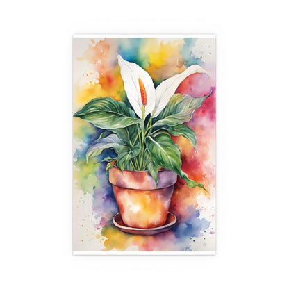 Multicolored Pot Plant 17 Indoor and Outdoor Silk Poster