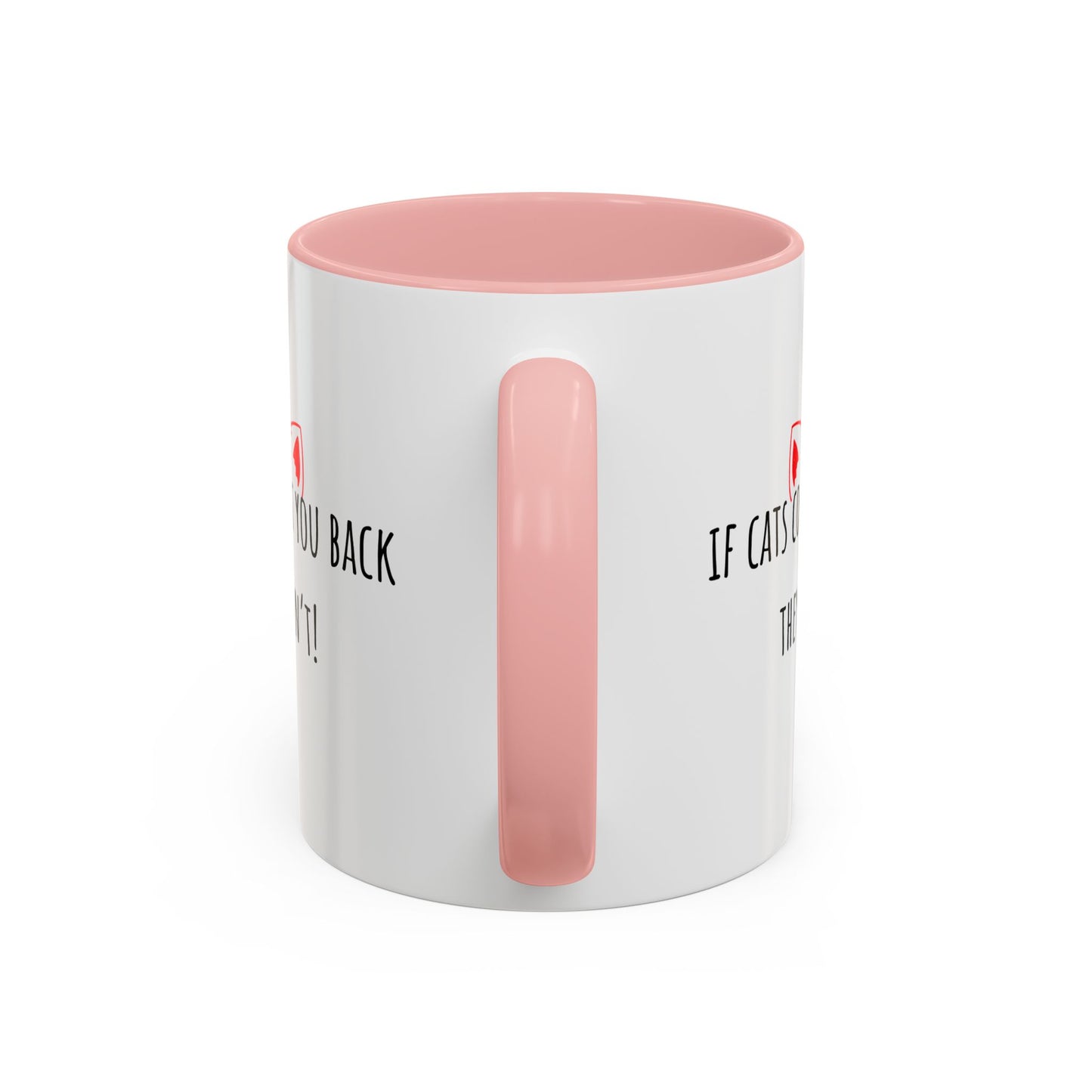 If Cats Could Text 1 Accent Coffee Mug (11oz)