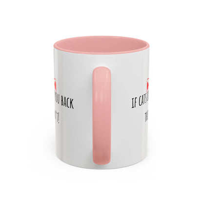 If Cats Could Text 1 Accent Coffee Mug (11oz)