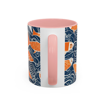 Orange Fish 02 Accent Coffee Mug (11oz)