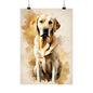 Dogs Golden Labrador 01 Matte Vertical Poster