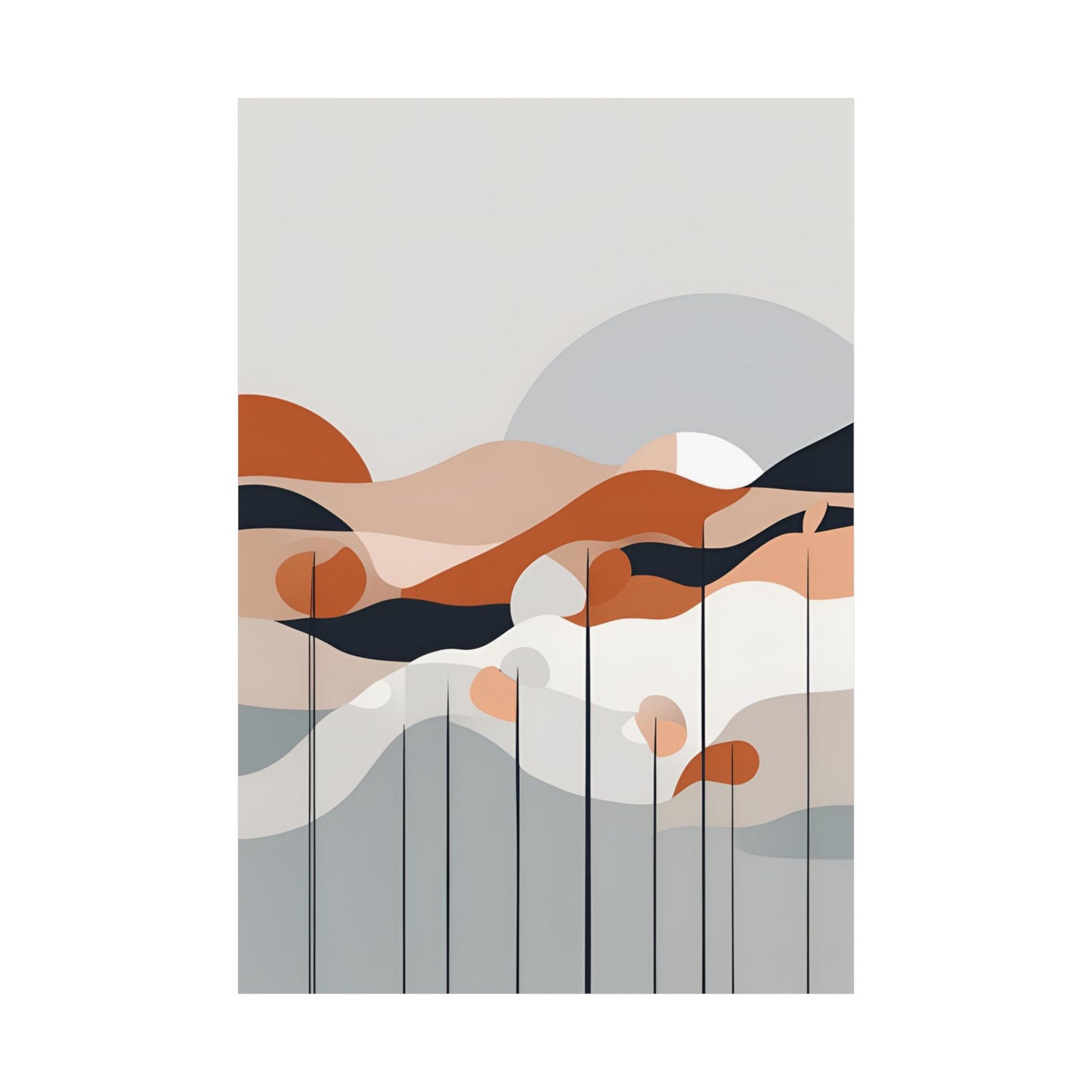 Retro abstract 2 Matte Vertical Posters