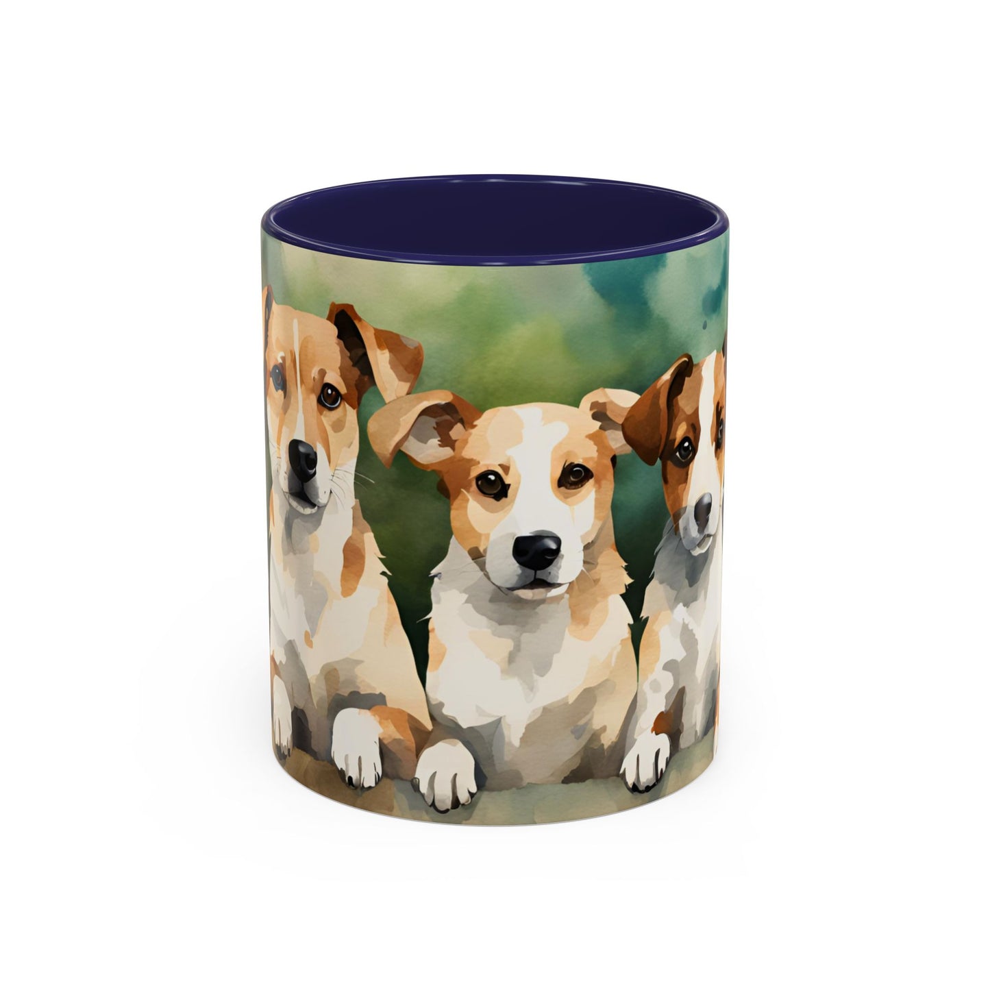 Multicoloured Doggies 12 Accent Mug 11oz