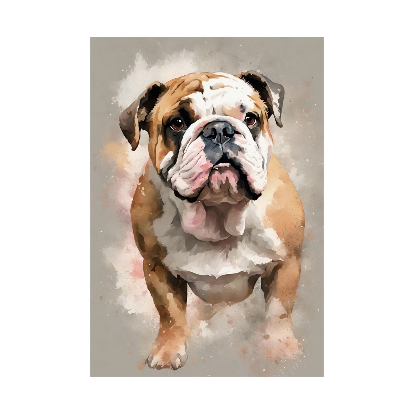 Dogs Bulldog 03 Matte Vertical Poster