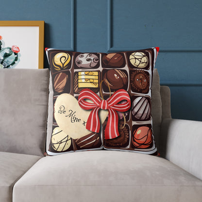 Valentine Chocolate Box Poly Pillow