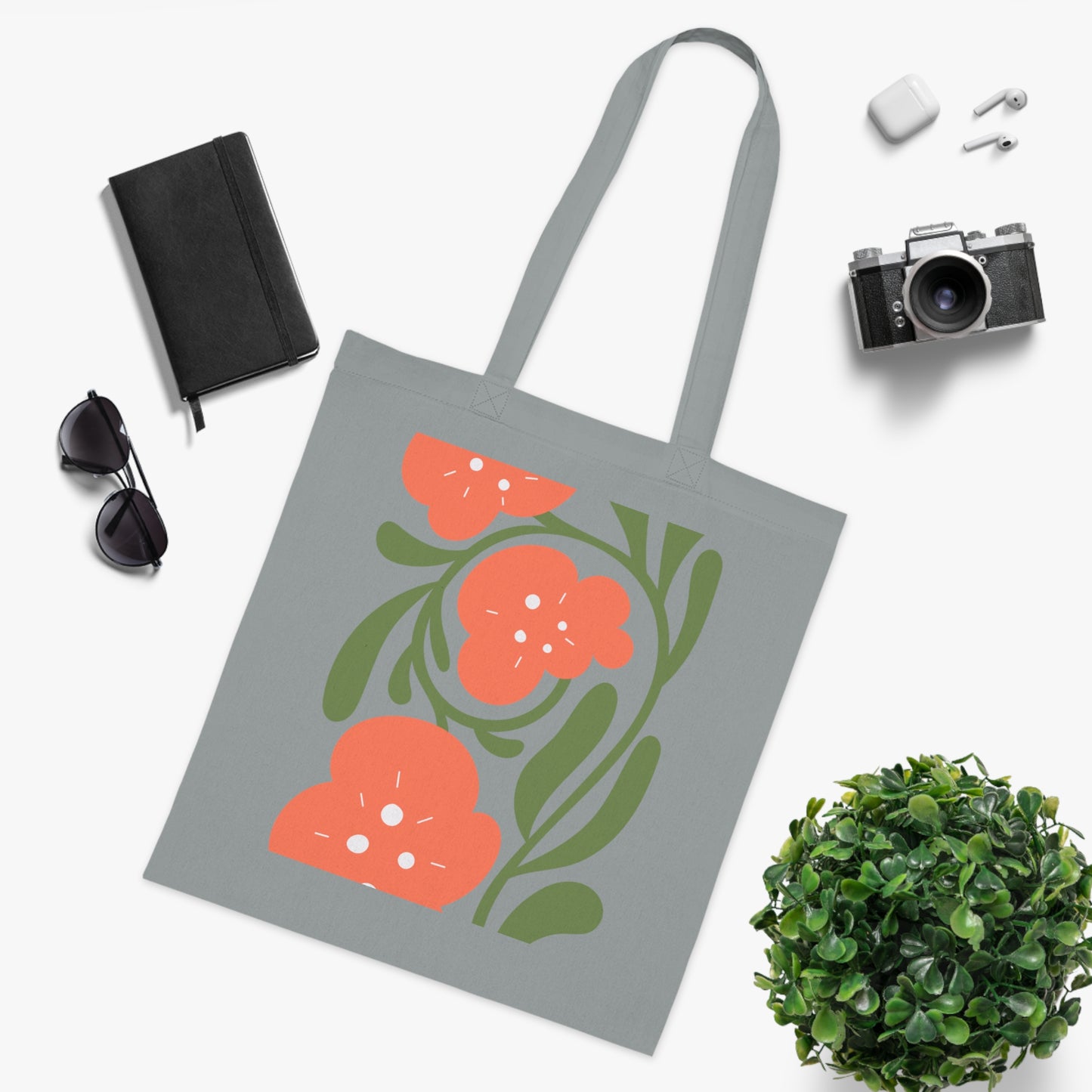 Abstract flowers 06 Cotton Tote