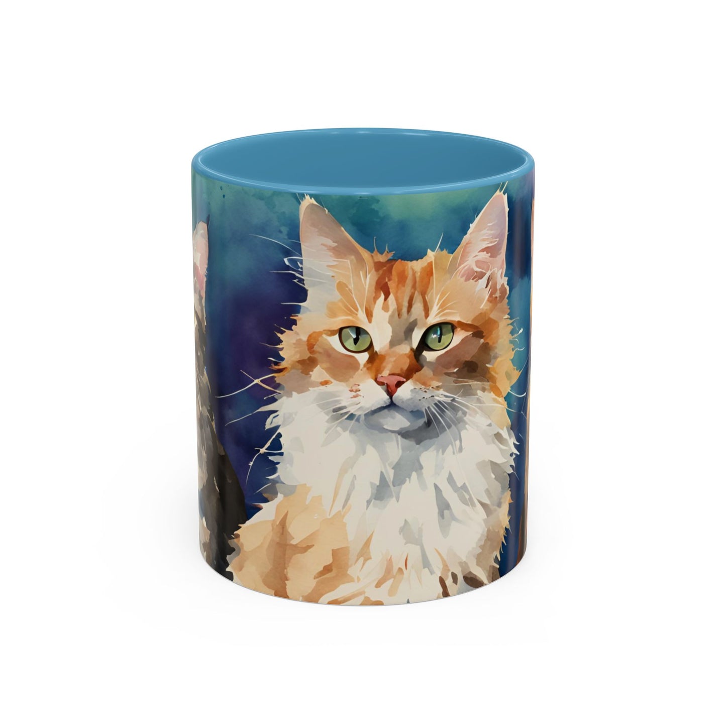 Multicoloured Kitties 8 Accent Mug 11oz