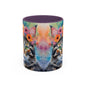 Floral Tabby Cat 04 Accent Coffee Mug - 11oz Perfect for Cat Lovers & Gifts