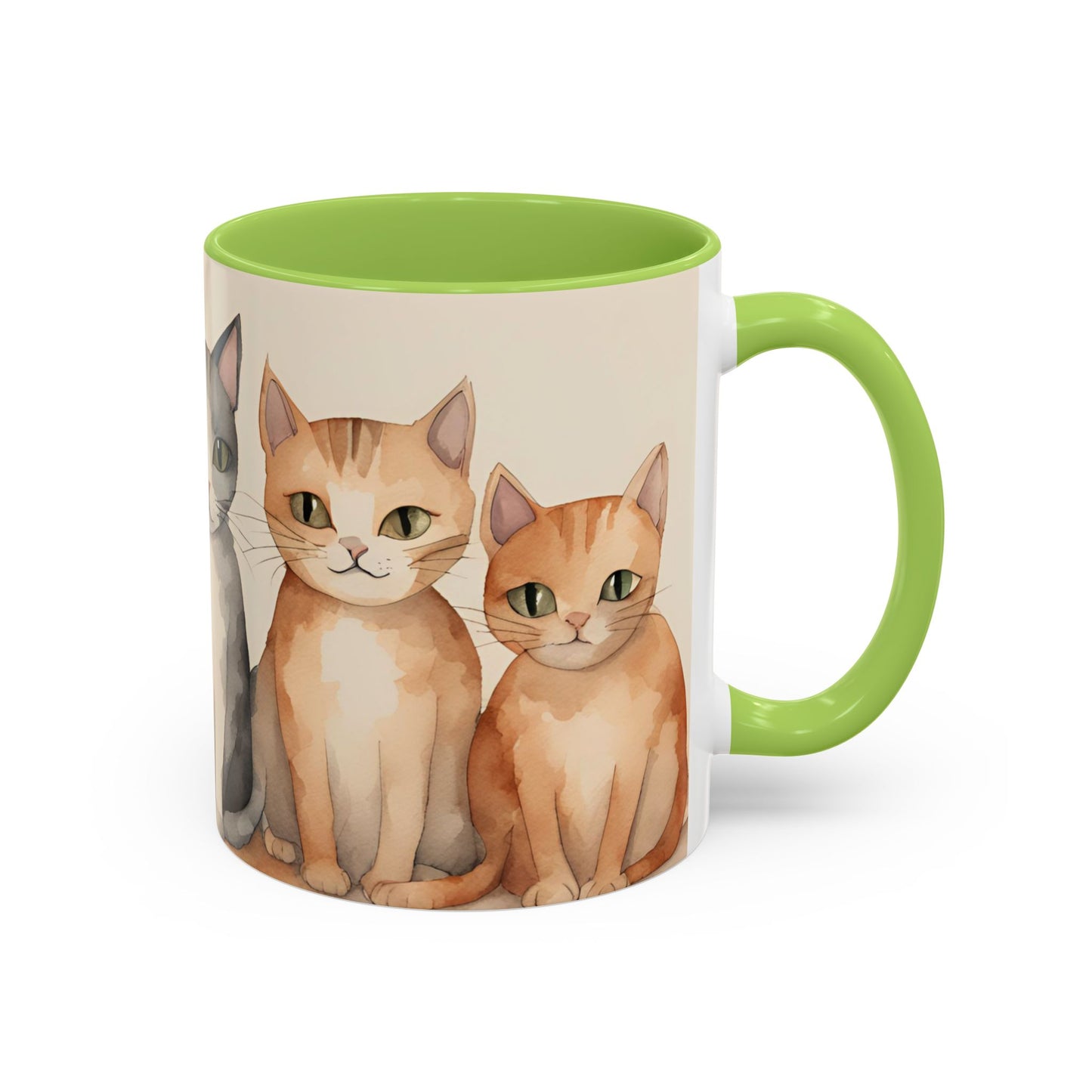 Kitties in a Row 3 Accent Mug 11oz