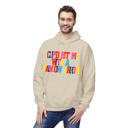 Cupid Hit Me With A Rainbow Arrow Unisex Valentines Hoodie