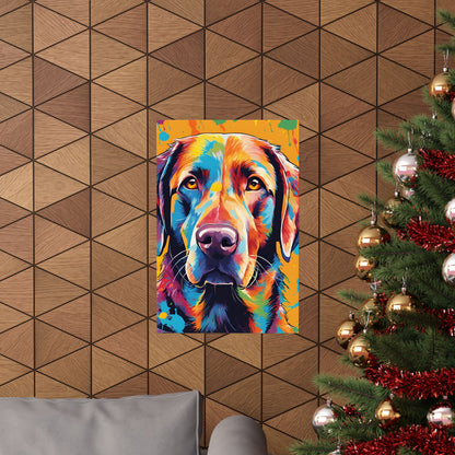 Multicolored Labrador 1 Matte Vertical Poster