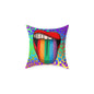 Rainbow Lips Poly Pillow
