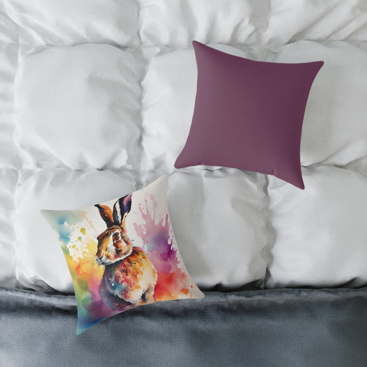 Hare 04 Poly Pillow - Natures Beauty Design