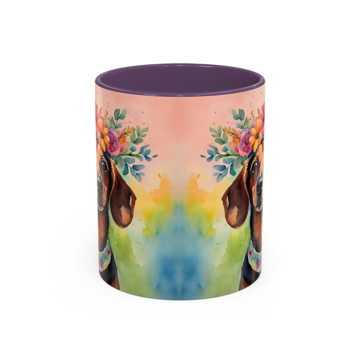 Dachshund 04 Accent Coffee Mug - Dog Lover Gift