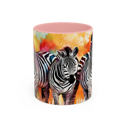 Multicoloured Zebra 1 Accent Mug 11oz