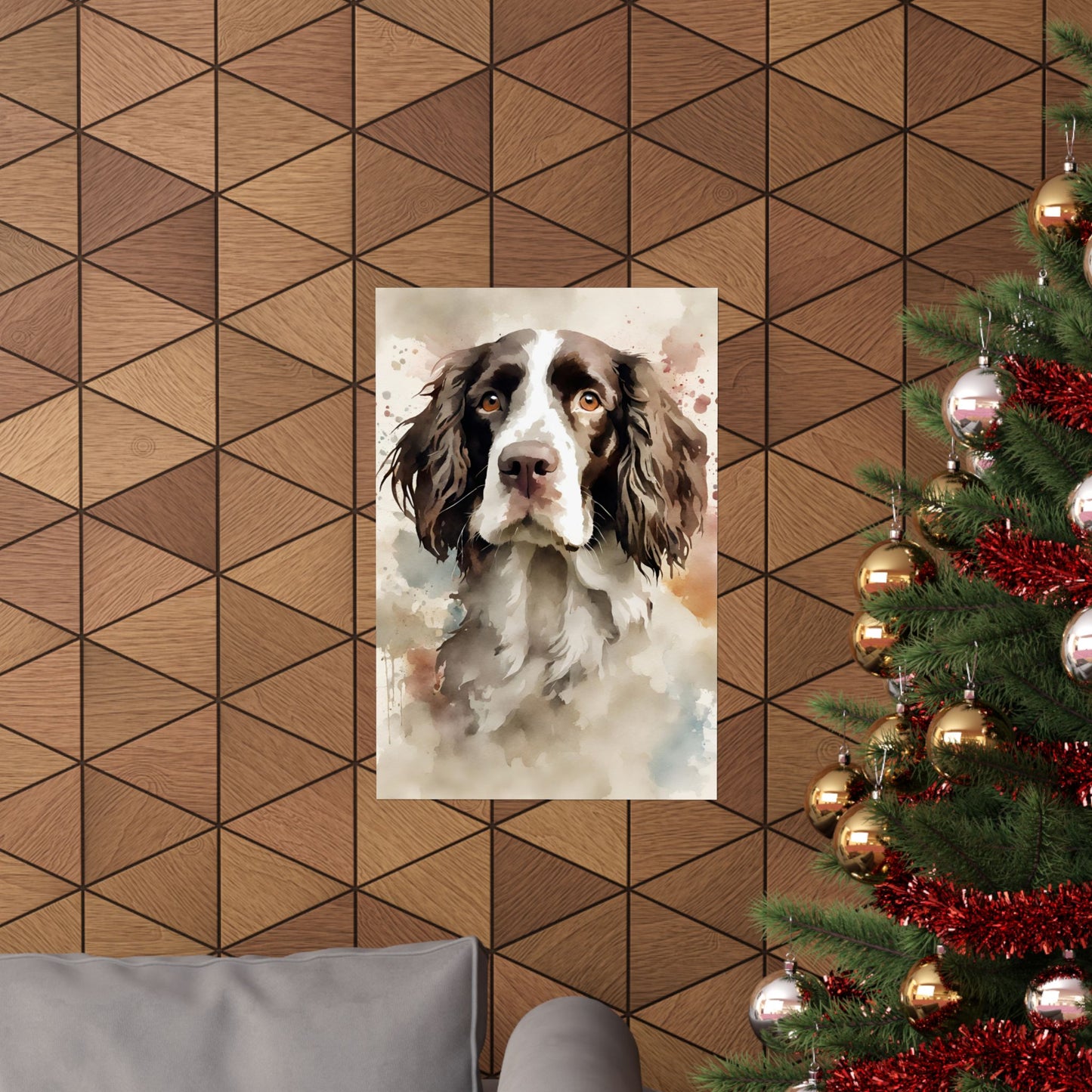 Dogs Springer Spaniel 01 Matte Vertical Poster