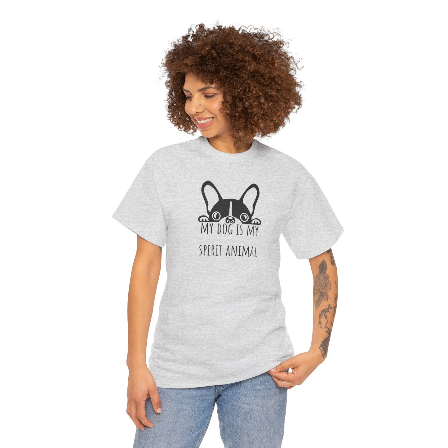 My dog is my spirit animal. Unisex Heavy Cotton Tee