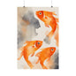 Abstract fish orange 10 Matte Vertical Posters