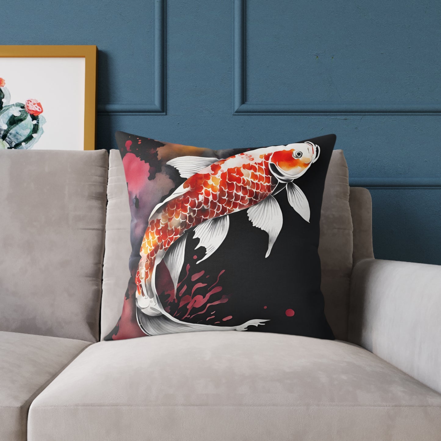 Koi Carp 01 Poly Pillow - Natures Beauty Design