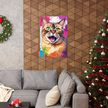 Multicolored Pussycat 2 Matte Vertical Poster