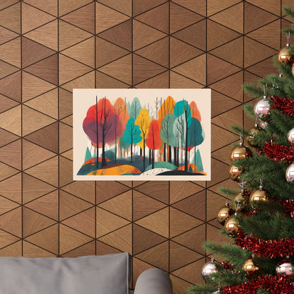 Retro forest 3 Matte Horizontal Posters
