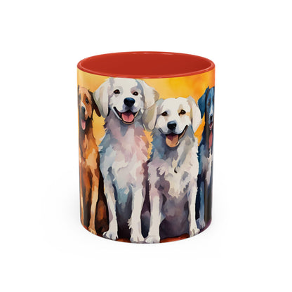 Multicoloured Doggies 7 Accent Mug 11oz