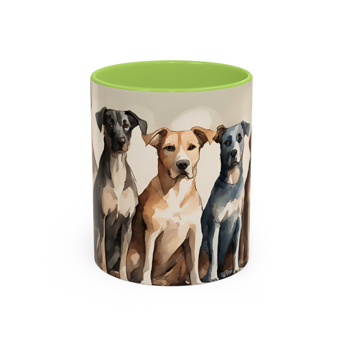 Doggies in a Row 4 Accent Mug 11oz