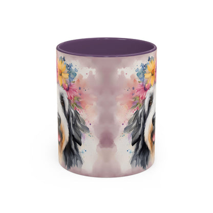 Bearded Collie 01 Accent Coffee Mug - Dog Lover Gift