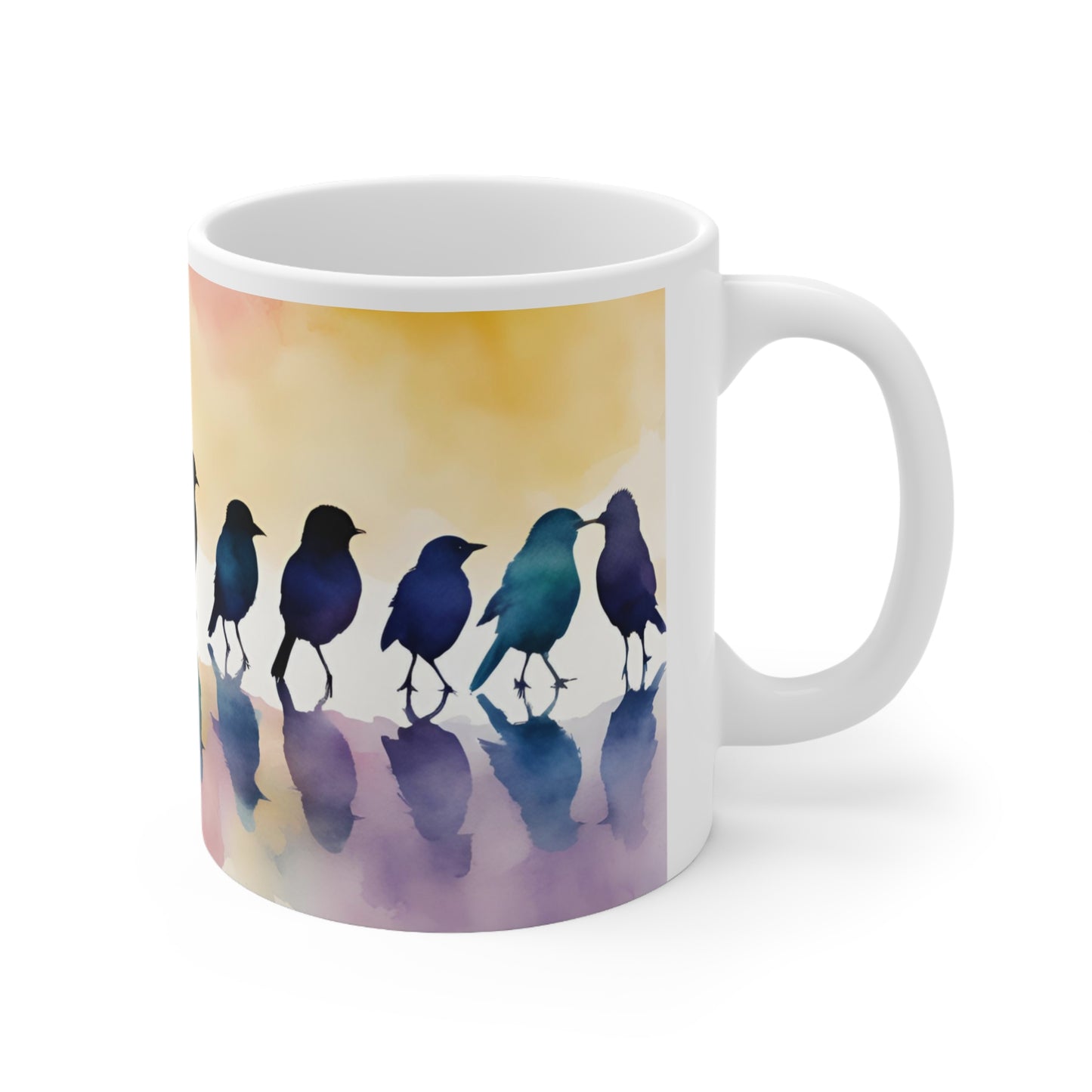 Birdies In A Row 03 Mug - Nature's Beauty Collection